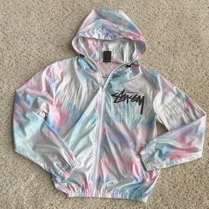 Stussy Pastel Tie-Dye Hooded Windbreaker